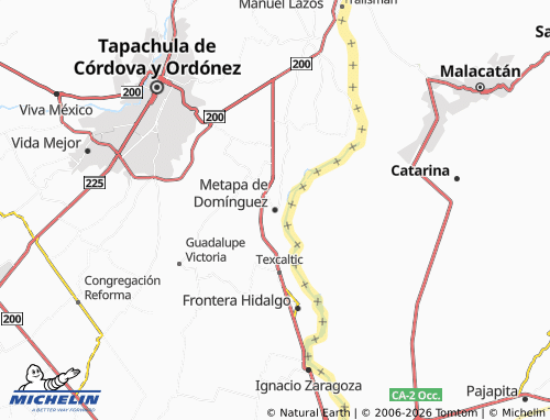 Mapa MICHELIN Metapa de Domínguez - ViaMichelin