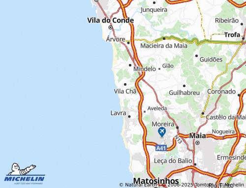 MICHELIN Moreiro map - ViaMichelin