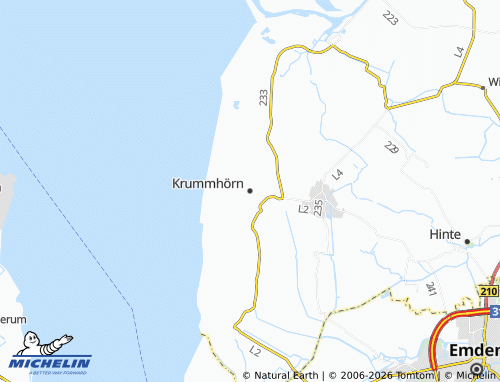 MICHELIN Krummhörn map - ViaMichelin