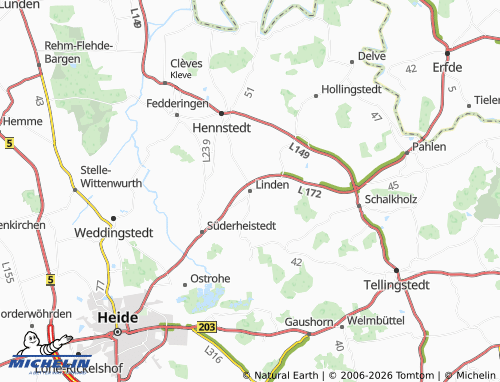 Mapa MICHELIN Linden - ViaMichelin