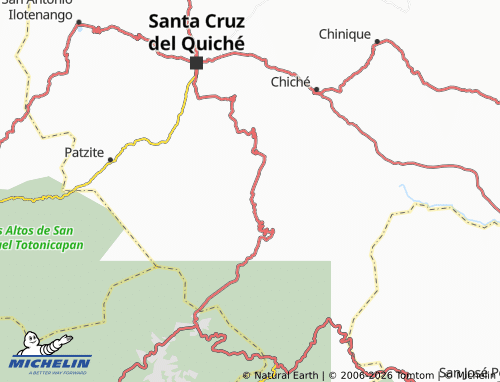 Kaart MICHELIN Santo Tomás Chichicastenango - ViaMichelin
