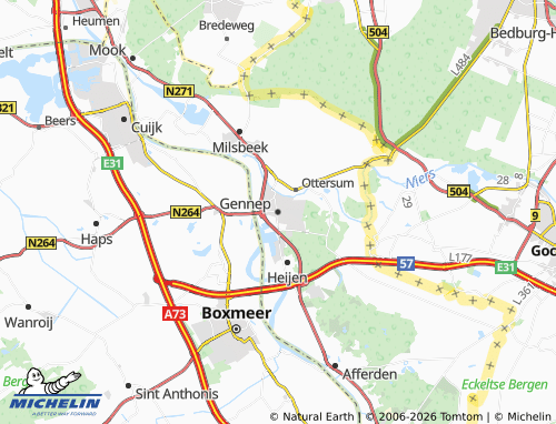 MICHELIN Gennep map - ViaMichelin
