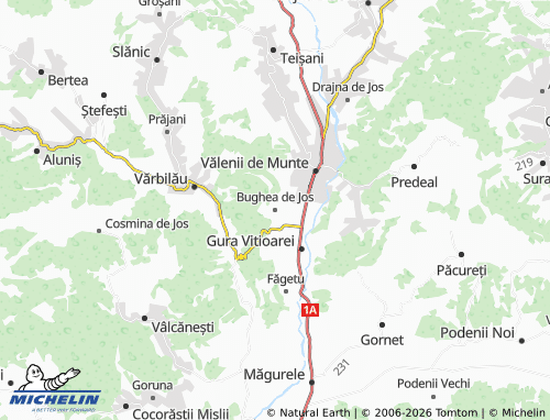 MICHELIN-Landkarte Bughea de Jos - ViaMichelin