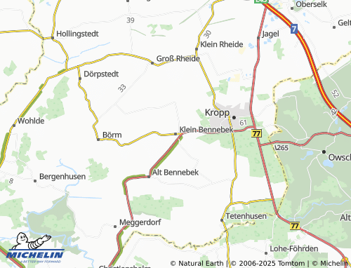 MICHELIN Klein Bennebek map - ViaMichelin