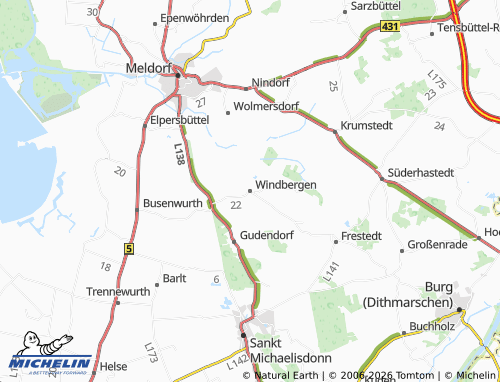 MICHELIN-Landkarte Windbergen - ViaMichelin