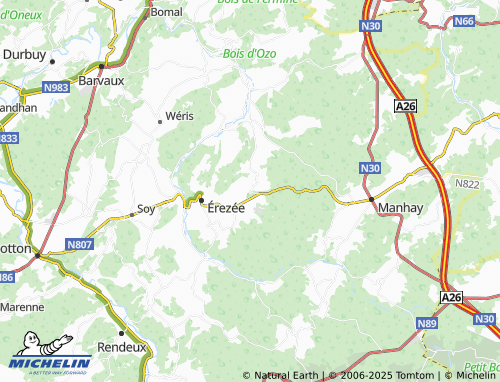 MICHELIN-Landkarte Clerheid - ViaMichelin