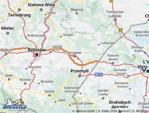 MICHELIN Jarosławski map - ViaMichelin