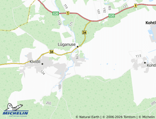 Carte MICHELIN Püssi - ViaMichelin