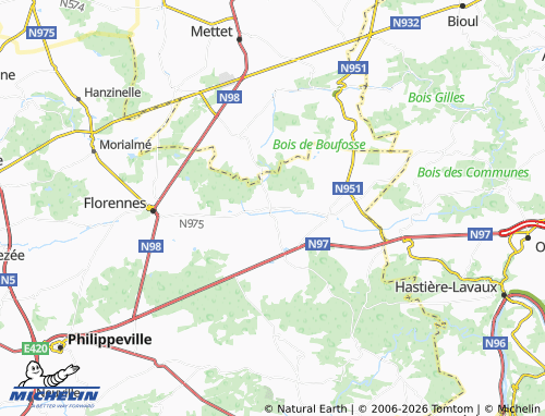 MICHELIN Corenne map - ViaMichelin
