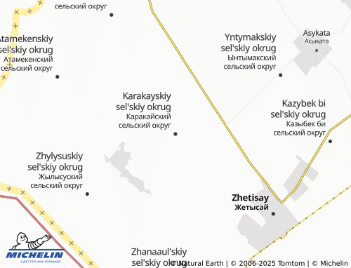MICHELIN Karakayskiy sel'skiy okrug map - ViaMichelin
