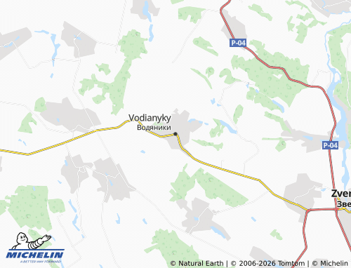 MICHELIN Vodianyky map - ViaMichelin