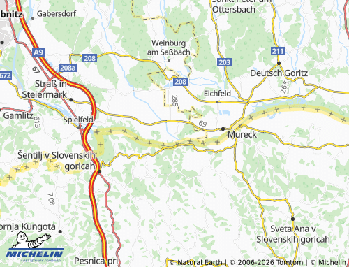 Mappa MICHELIN Weitersfeld an der Mur - ViaMichelin