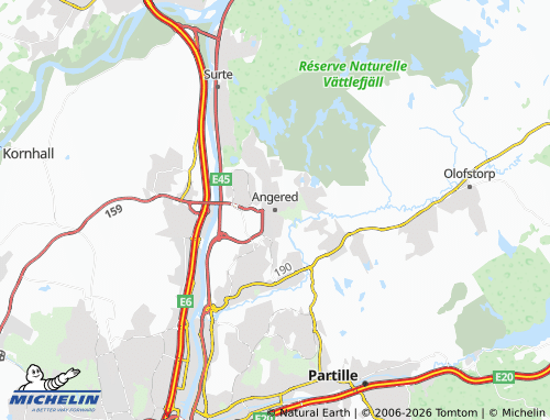 MICHELIN-Landkarte Angered - ViaMichelin