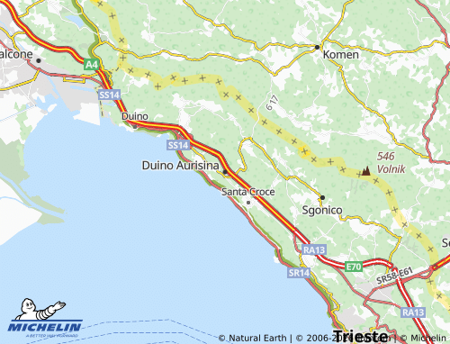 MICHELIN-Landkarte Duino Aurisina - ViaMichelin