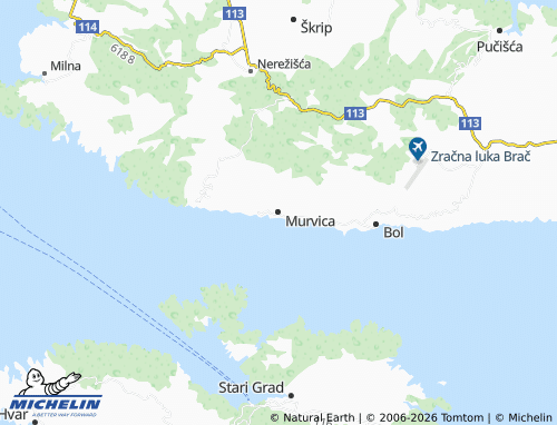 MICHELIN Murvica map - ViaMichelin