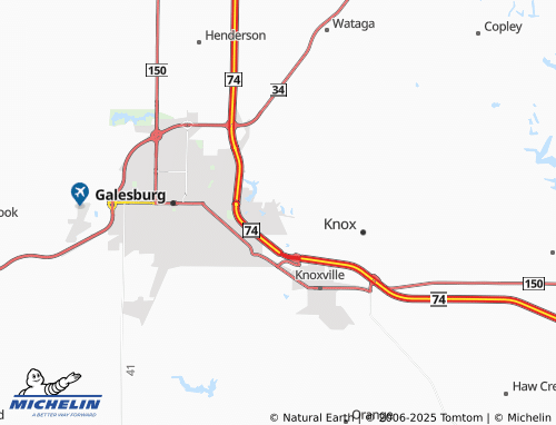 MICHELIN East Galesburg map - ViaMichelin