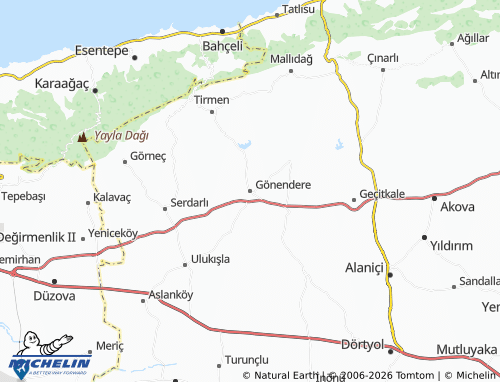Mapa MICHELIN Gönendere - ViaMichelin