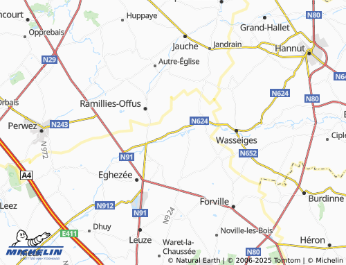 MICHELIN Francqnée map - ViaMichelin