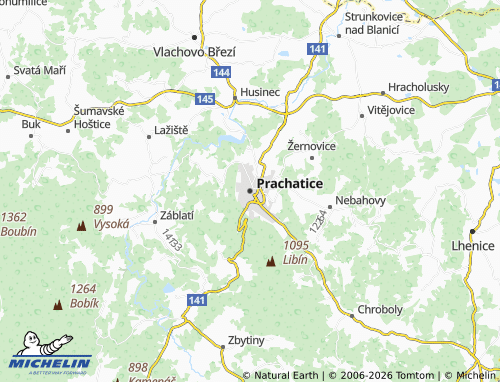 MICHELIN Prachatice map - ViaMichelin