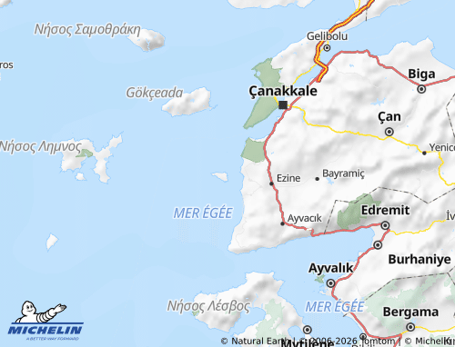 Kaart MICHELIN Bozcaada - ViaMichelin