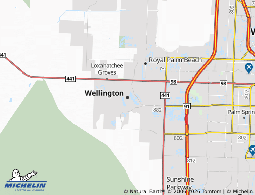 Carte MICHELIN Wellington - ViaMichelin