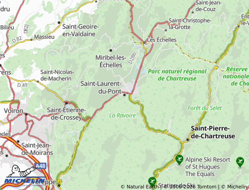 Mappa MICHELIN Saint-Laurent-du-Pont - ViaMichelin
