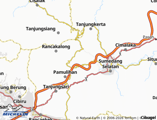 MICHELIN Pamekaran map - ViaMichelin