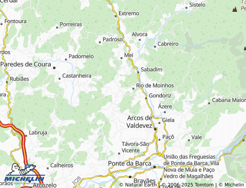 MICHELIN Pousada de Rio de Moinhos map - ViaMichelin