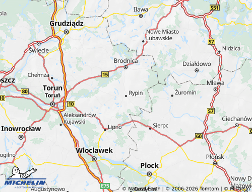MICHELIN Rypiński map - ViaMichelin
