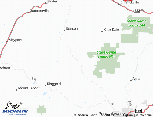 Mappa MICHELIN Coolspring - ViaMichelin