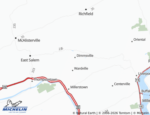 Mappa MICHELIN Dimmsville - ViaMichelin