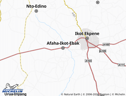 Mappa MICHELIN Afaha-Ikot-Ebak - ViaMichelin