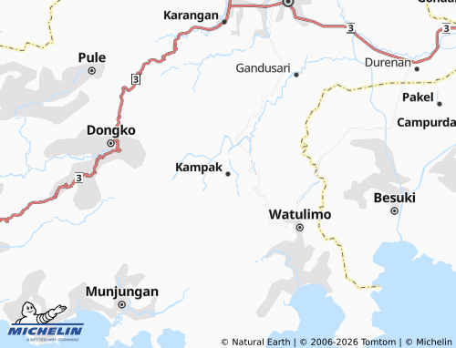 MICHELIN Kampak map - ViaMichelin