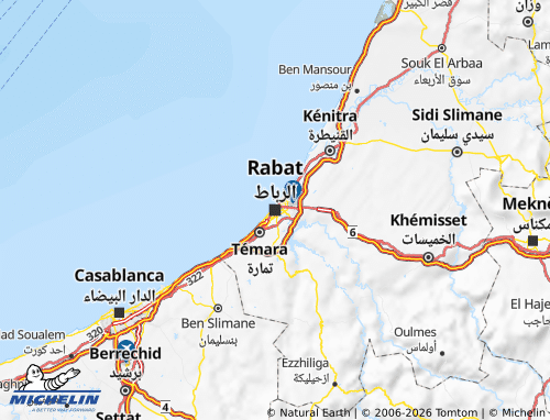 Mappa MICHELIN Ribat-Sala-Qunaytira - ViaMichelin