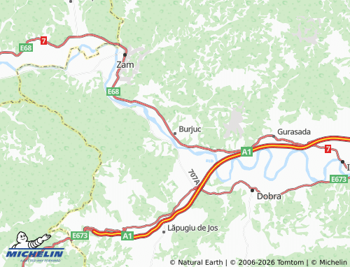 MICHELIN Burjuc map - ViaMichelin