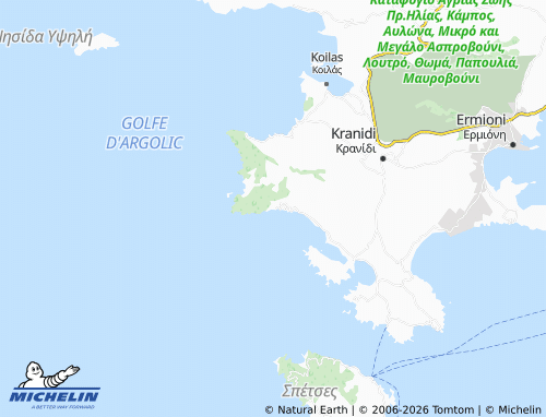 MICHELIN Oikismos Dikigoron map - ViaMichelin