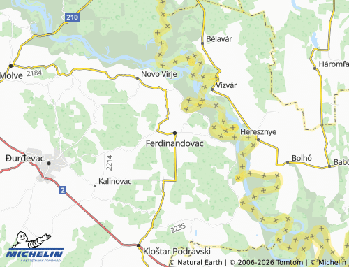 Mapa MICHELIN Ferdinandovac - ViaMichelin