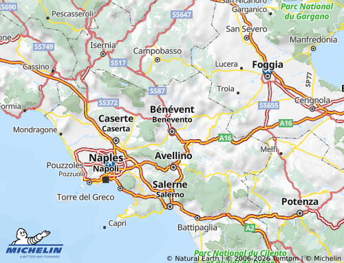 Mappa MICHELIN Benevento - ViaMichelin