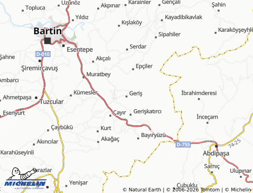 MICHELIN-Landkarte Geriş - ViaMichelin