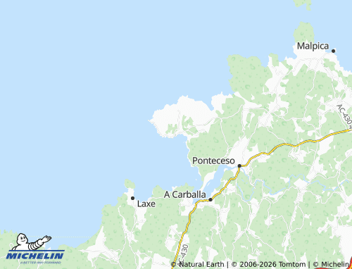 MICHELIN-Landkarte Corme-Porto - ViaMichelin
