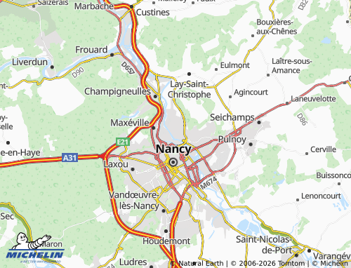 MICHELIN Malzéville map - ViaMichelin
