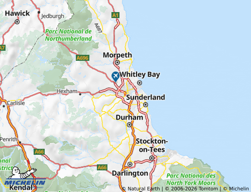 MICHELIN Gateshead map - ViaMichelin