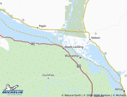 Carte MICHELIN Reads Landing - ViaMichelin