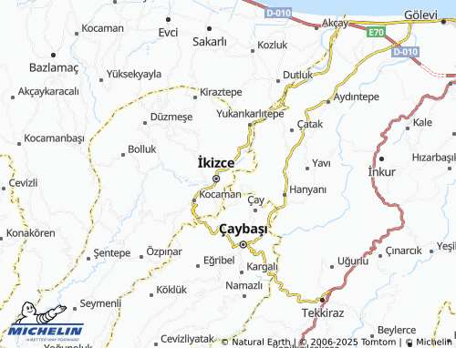 MICHELIN Düzpelit map - ViaMichelin