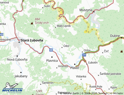 Mapa MICHELIN Údol - ViaMichelin