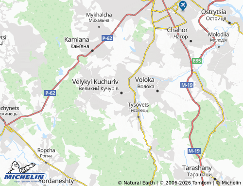 MICHELIN Velykyi Kuchuriv map - ViaMichelin