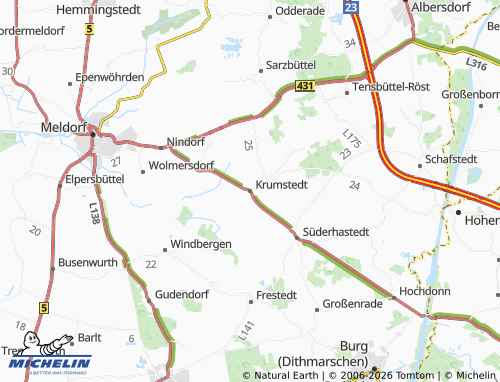 Mappa MICHELIN Krumstedt - ViaMichelin