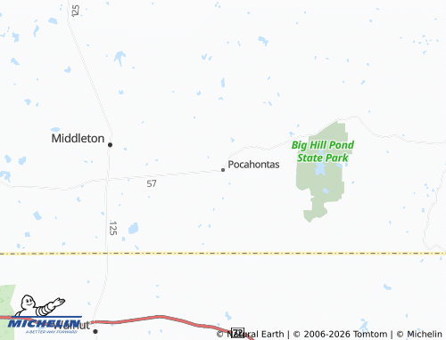 Mapa MICHELIN Pocahontas - ViaMichelin