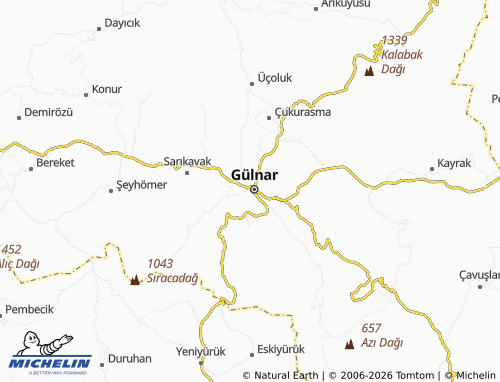 Kaart MICHELIN Akdeniz - ViaMichelin