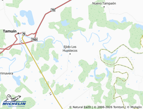 MICHELIN Ampliación Huastecos map - ViaMichelin